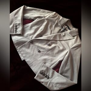 White House Black Market Light Gray Pea Coat